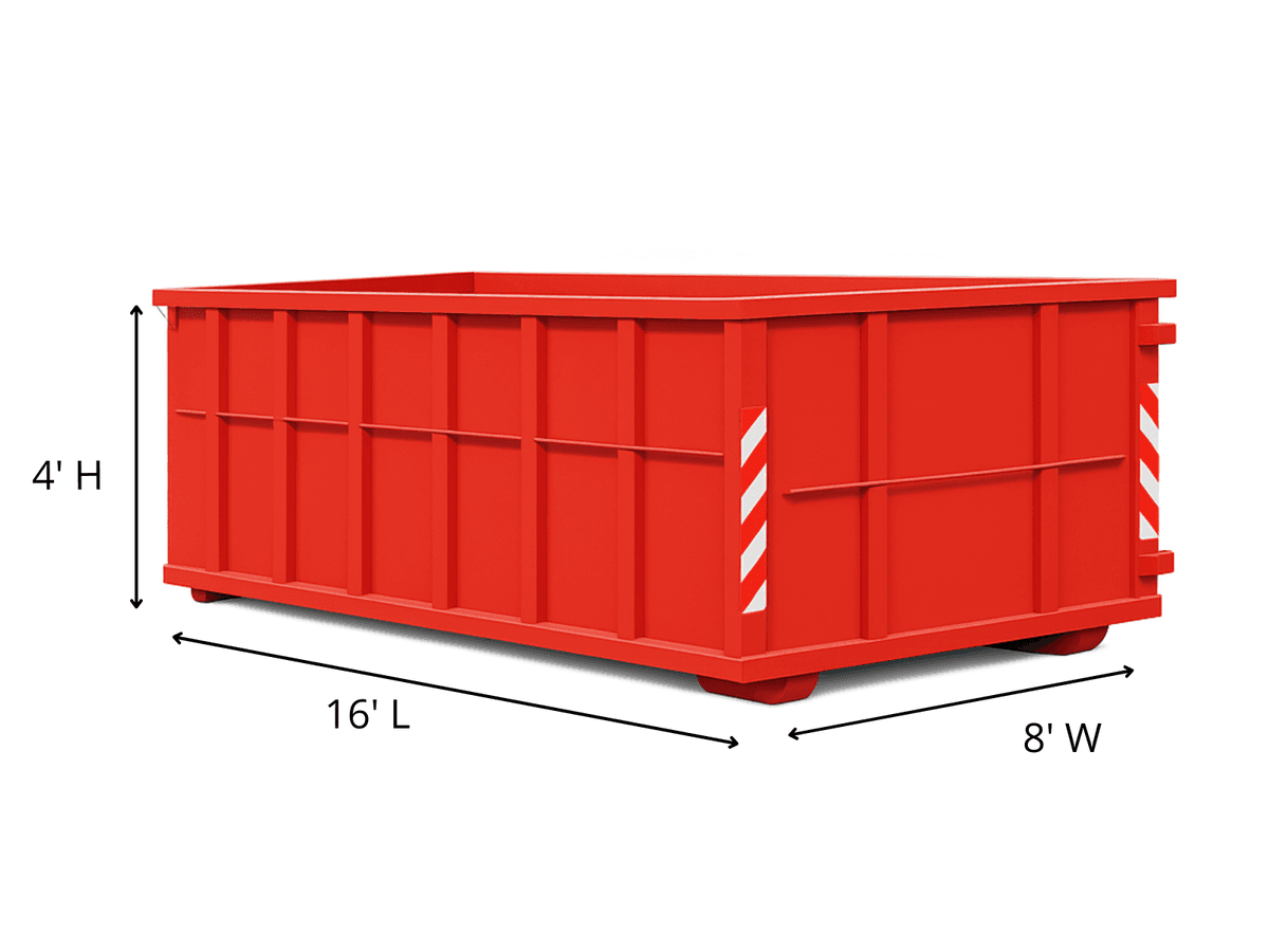 20-yard dumpster — the most popular size for residential projects